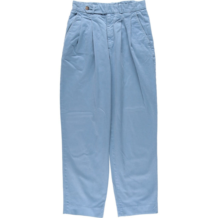 Ralph Lauren POLO RALPH LAUREN Two-Pleat Chino Pants, Women's Size L (equivalent to W27) cotton blue type Vintage Second Hand