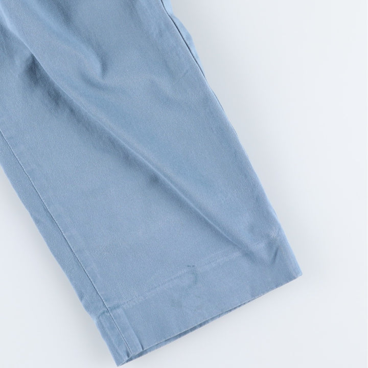 Ralph Lauren POLO RALPH LAUREN Two-Pleat Chino Pants, Women's Size L (equivalent to W27) cotton blue type Vintage Second Hand