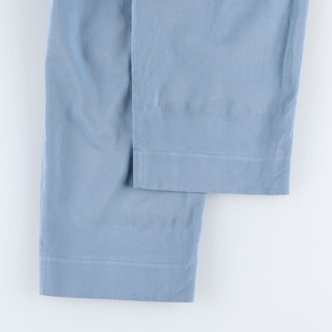 Ralph Lauren POLO RALPH LAUREN Two-Pleat Chino Pants, Women's Size L (equivalent to W27) cotton blue type Vintage Second Hand