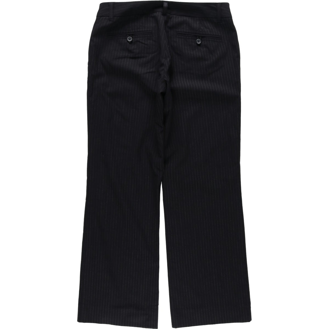 2000'S Banana Republic striped wool slacks, women's size XL (equivalent to W33). wool black type Vintage Second Hand