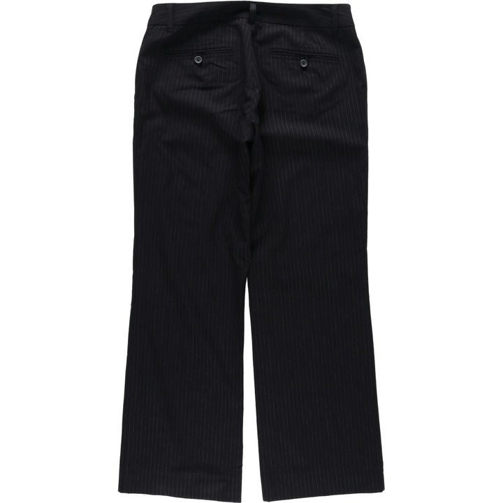 2000'S Banana Republic striped wool slacks, women's size XL (equivalent to W33). wool black type Vintage Second Hand