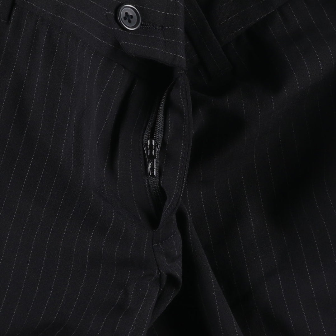 2000'S Banana Republic striped wool slacks, women's size XL (equivalent to W33). wool black type Vintage Second Hand