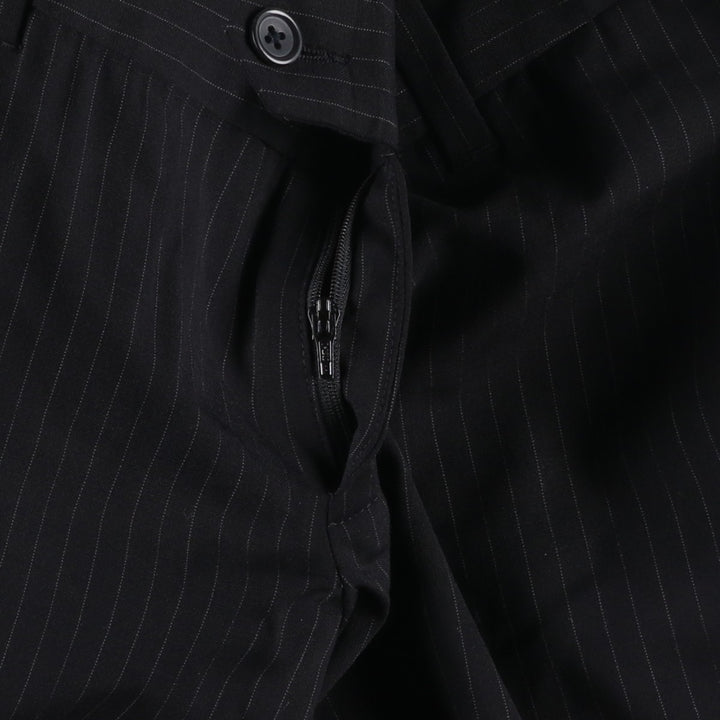 2000'S Banana Republic striped wool slacks, women's size XL (equivalent to W33). wool black type Vintage Second Hand
