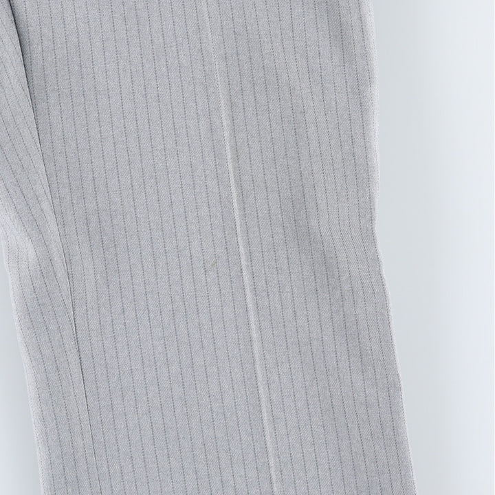 Striped Pattern Slacks Pants, Women's Size L (equivalent to W28), Vintage unclear gray type Vintage Second Hand