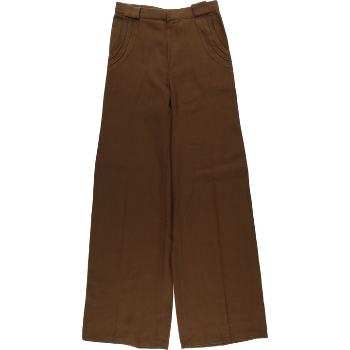 HAPPY LEGS Women's Slacks Pants, Size L (equivalent to W28), Vintage unclear brown type Vintage Second Hand