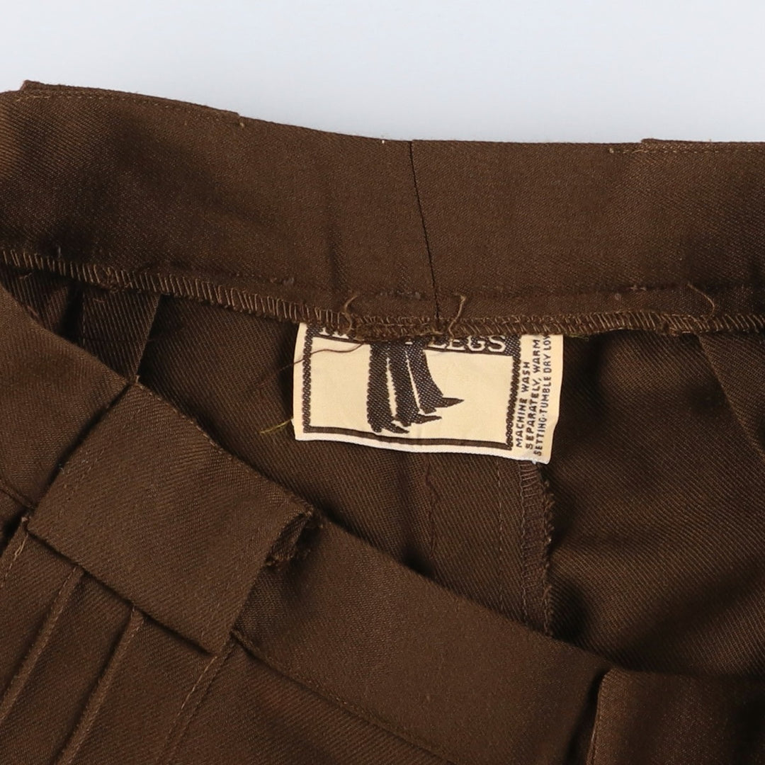 HAPPY LEGS Women's Slacks Pants, Size L (equivalent to W28), Vintage unclear brown type Vintage Second Hand