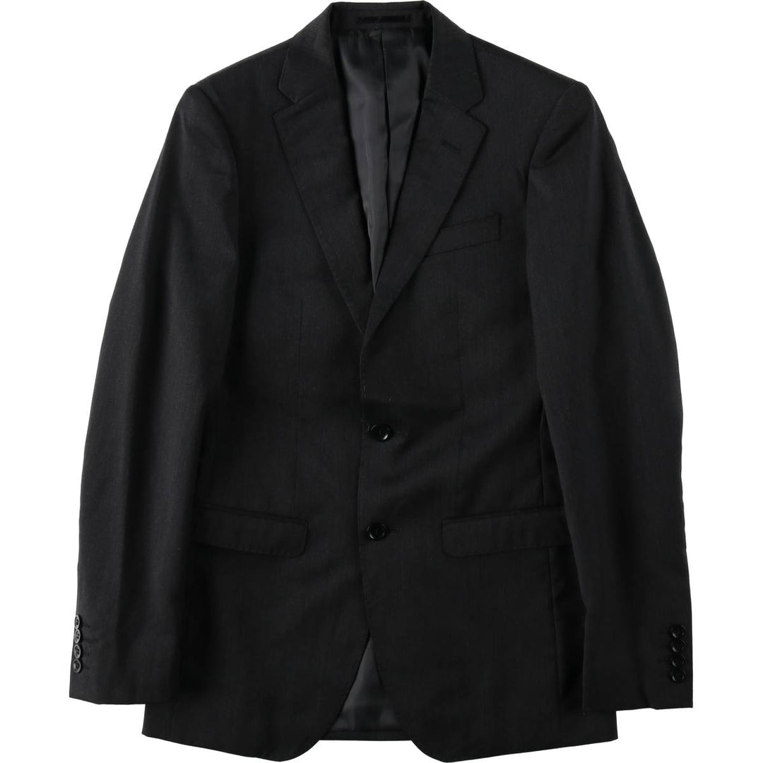 CLAUDE MAUS Wool Tailored Jacket, Women's Size M (approx.) Merino wool Charcoal Vintage Second Hand