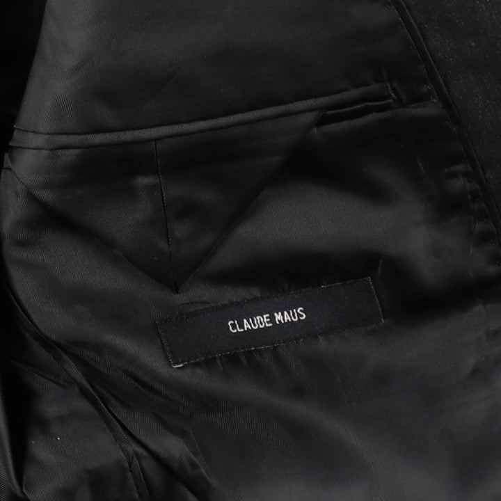 CLAUDE MAUS Wool Tailored Jacket, Women's Size M (approx.) Merino wool Charcoal Vintage Second Hand
