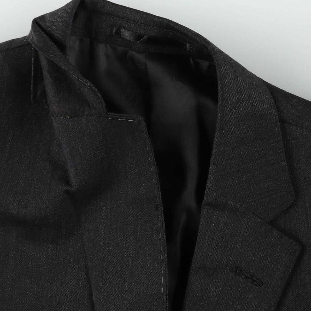 CLAUDE MAUS Wool Tailored Jacket, Women's Size M (approx.) Merino wool Charcoal Vintage Second Hand