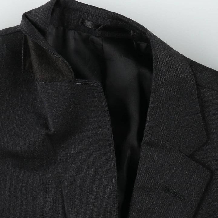 CLAUDE MAUS Wool Tailored Jacket, Women's Size M (approx.) Merino wool Charcoal Vintage Second Hand