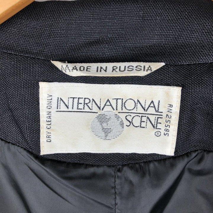 INTERNATIONAL SCENE Blazer Tailored Jacket, Made in Russia, Women's Size M (approx.) unclear black type Vintage Second Hand