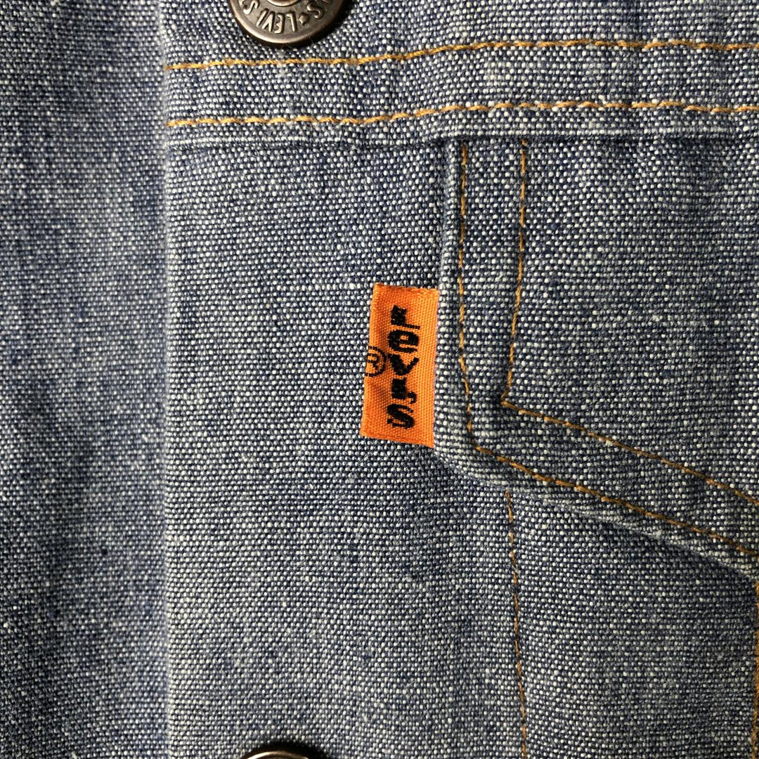 1970'S Levi's Orange Tab Cotton Jacket, Women's Size S (approx.), Vintage unclear blue type Vintage Second Hand