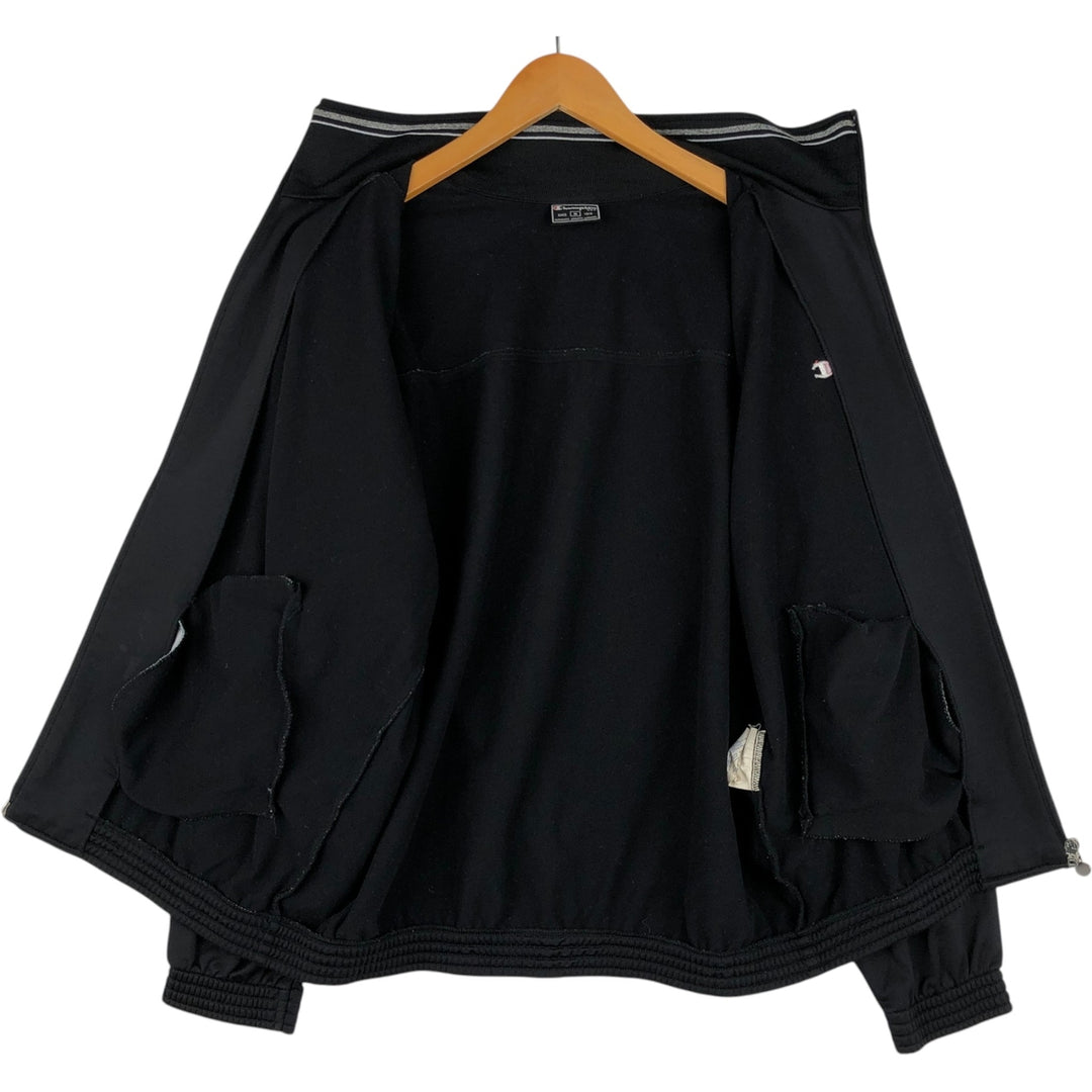 Champion AUTHENTIC ATHLETIC APPAREL Jersey Track Jacket, Women's Size M (approx.) polyester black type Vintage Second Hand