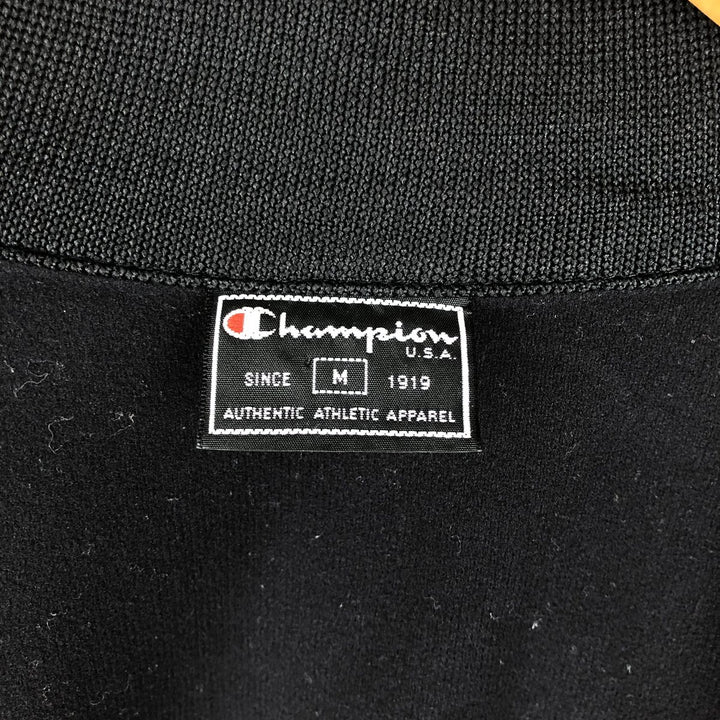Champion AUTHENTIC ATHLETIC APPAREL Jersey Track Jacket, Women's Size M (approx.) polyester black type Vintage Second Hand