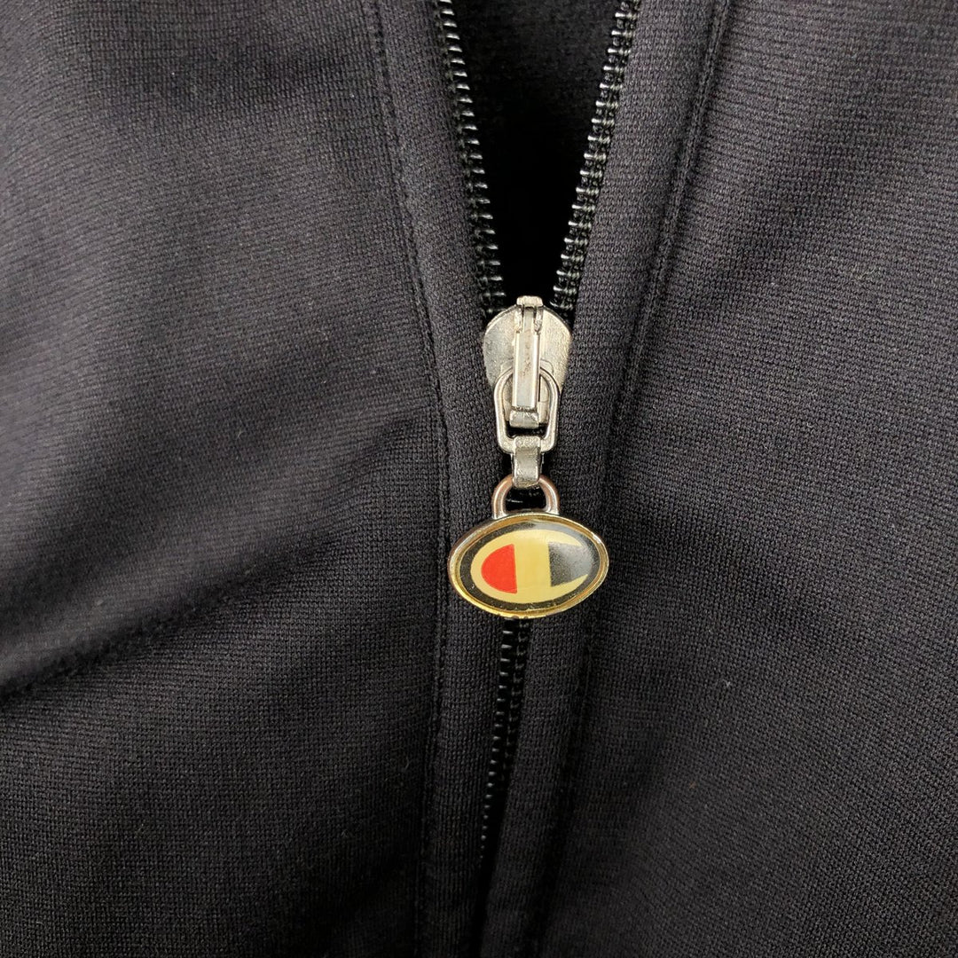 Champion AUTHENTIC ATHLETIC APPAREL Jersey Track Jacket, Women's Size M (approx.) polyester black type Vintage Second Hand