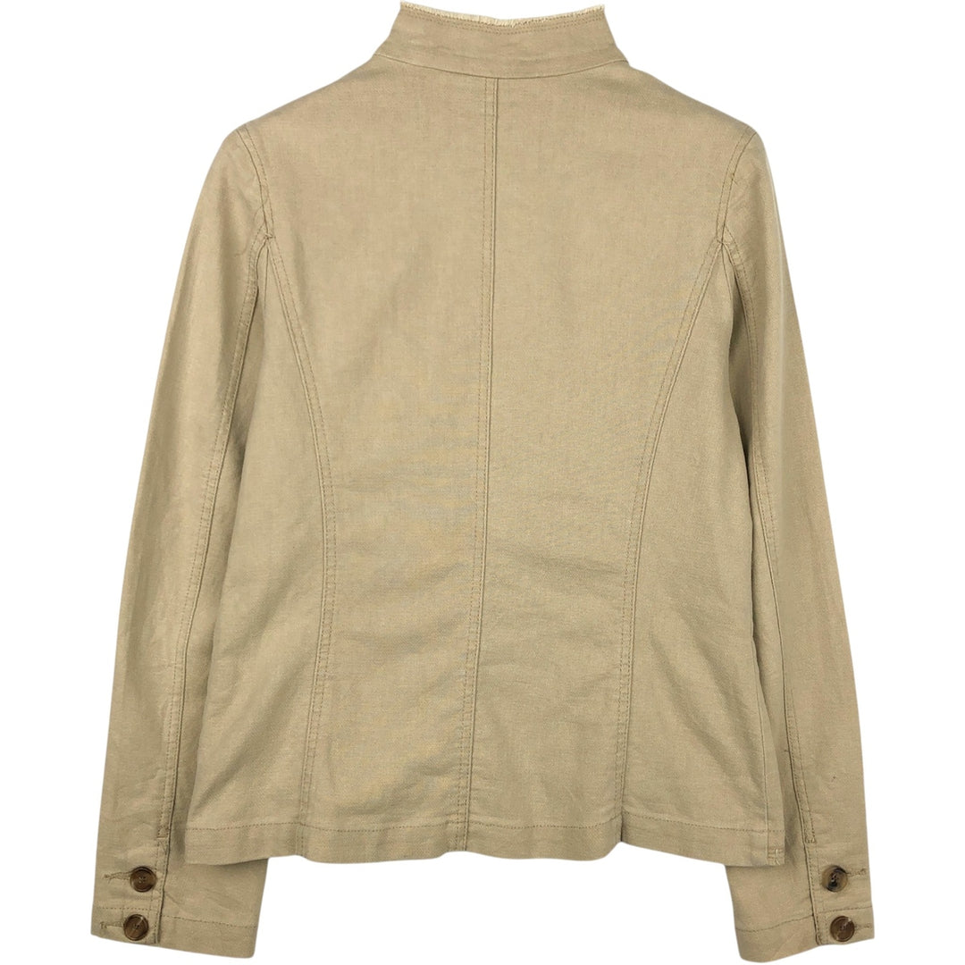 2000'S Old Navy cotton x linen jacket, women's size S (approx.) linen unbleached Vintage Second Hand