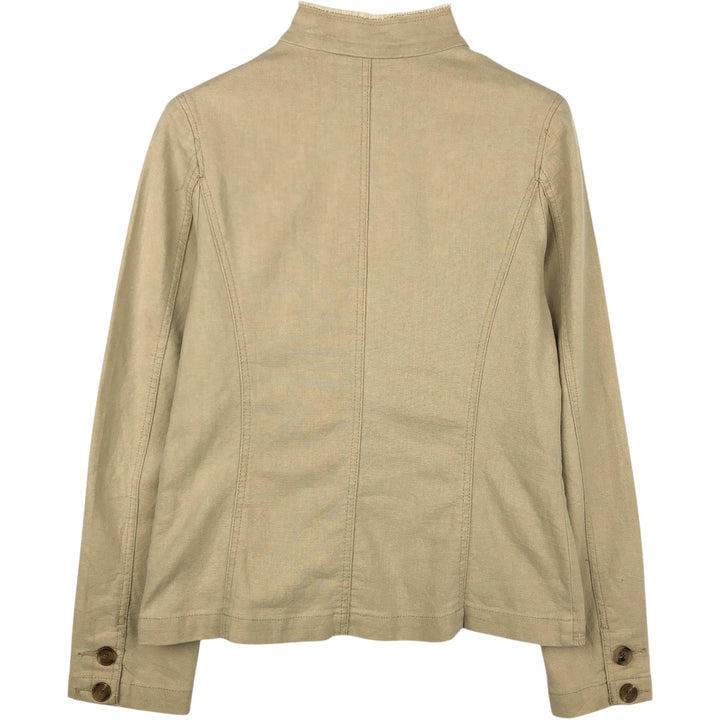 2000'S Old Navy cotton x linen jacket, women's size S (approx.) linen unbleached Vintage Second Hand
