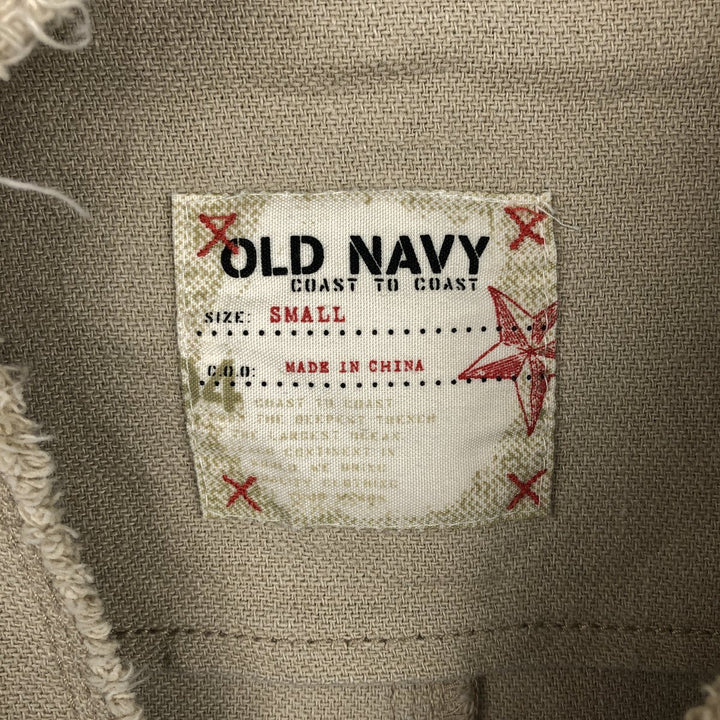 2000'S Old Navy cotton x linen jacket, women's size S (approx.) linen unbleached Vintage Second Hand