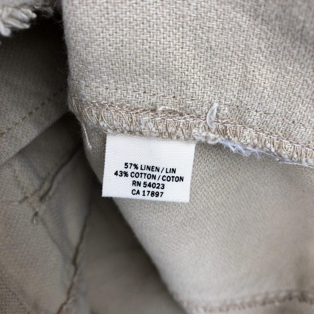 2000'S Old Navy cotton x linen jacket, women's size S (approx.) linen unbleached Vintage Second Hand