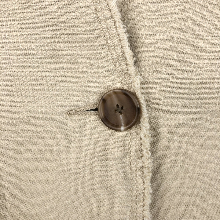 2000'S Old Navy cotton x linen jacket, women's size S (approx.) linen unbleached Vintage Second Hand