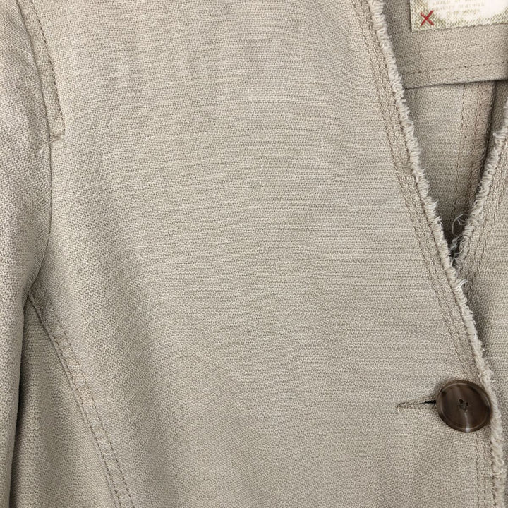2000'S Old Navy cotton x linen jacket, women's size S (approx.) linen unbleached Vintage Second Hand
