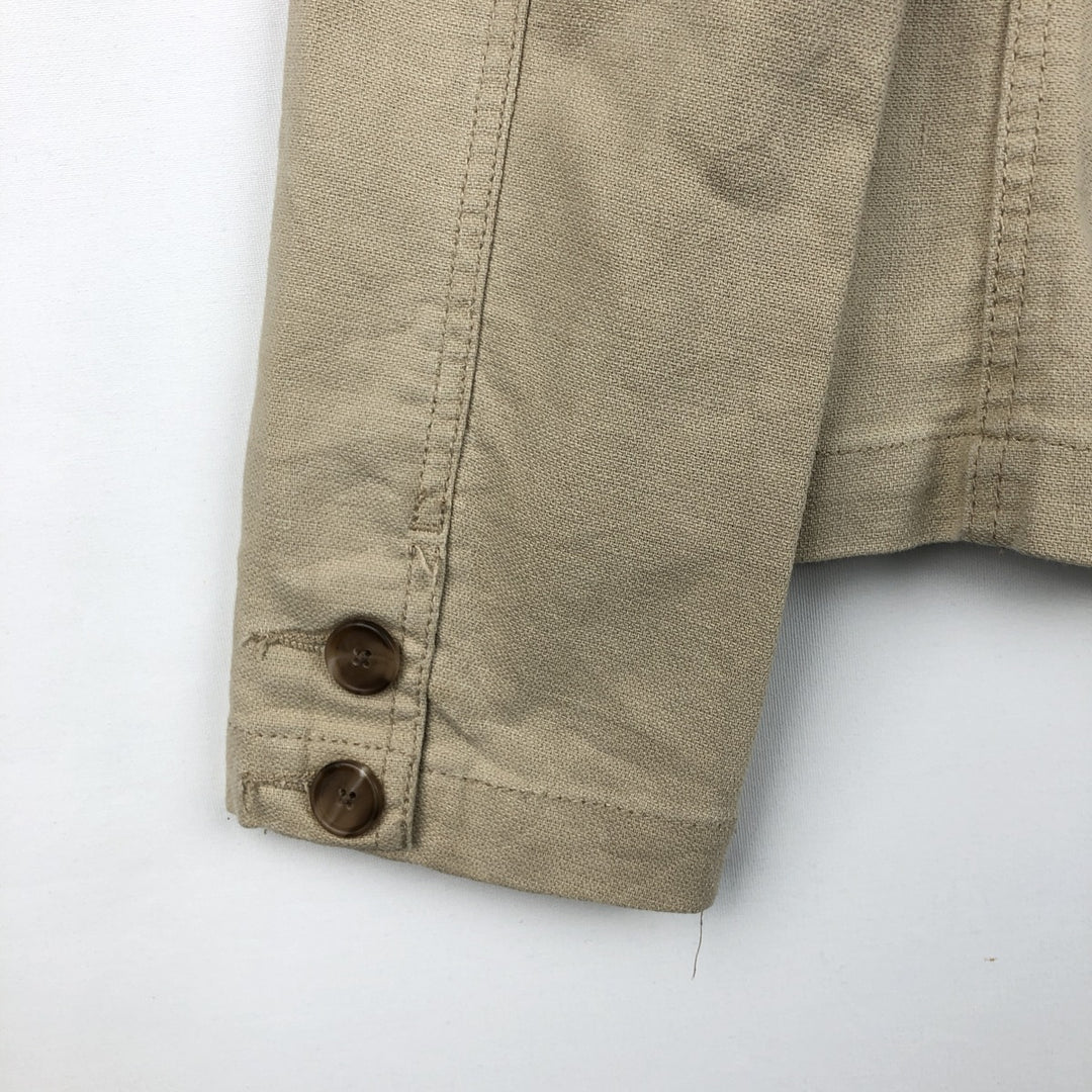2000'S Old Navy cotton x linen jacket, women's size S (approx.) linen unbleached Vintage Second Hand
