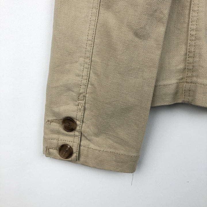 2000'S Old Navy cotton x linen jacket, women's size S (approx.) linen unbleached Vintage Second Hand