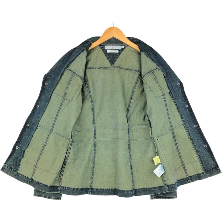 2000'S Tommy Hilfiger denim tailored jacket, women's size M (approx.) cotton blue type Vintage Second Hand