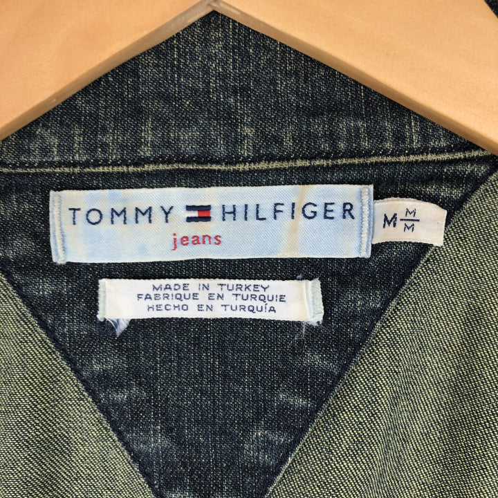 2000'S Tommy Hilfiger denim tailored jacket, women's size M (approx.) cotton blue type Vintage Second Hand