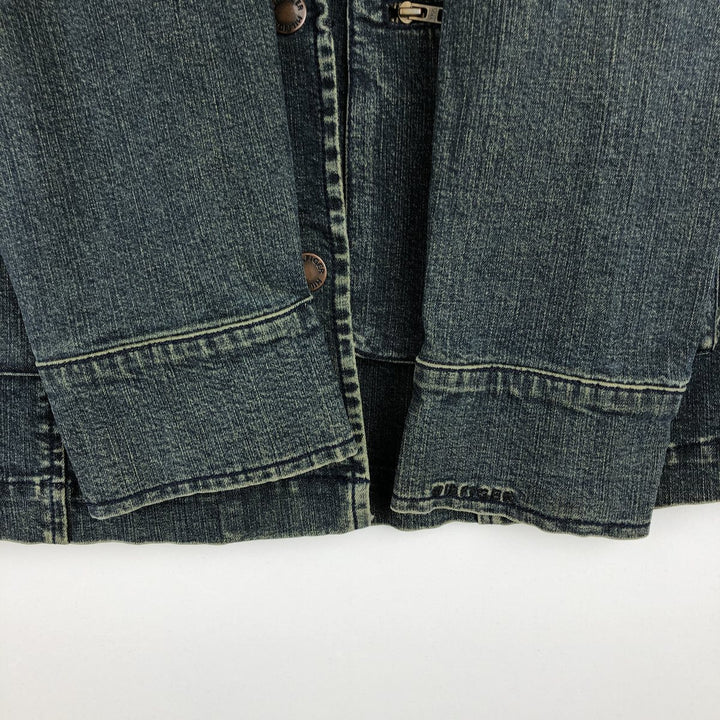 2000'S Tommy Hilfiger denim tailored jacket, women's size M (approx.) cotton blue type Vintage Second Hand