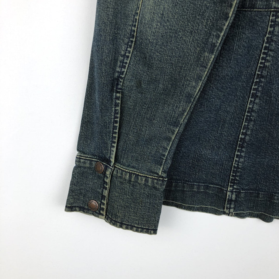 2000'S Tommy Hilfiger denim tailored jacket, women's size M (approx.) cotton blue type Vintage Second Hand