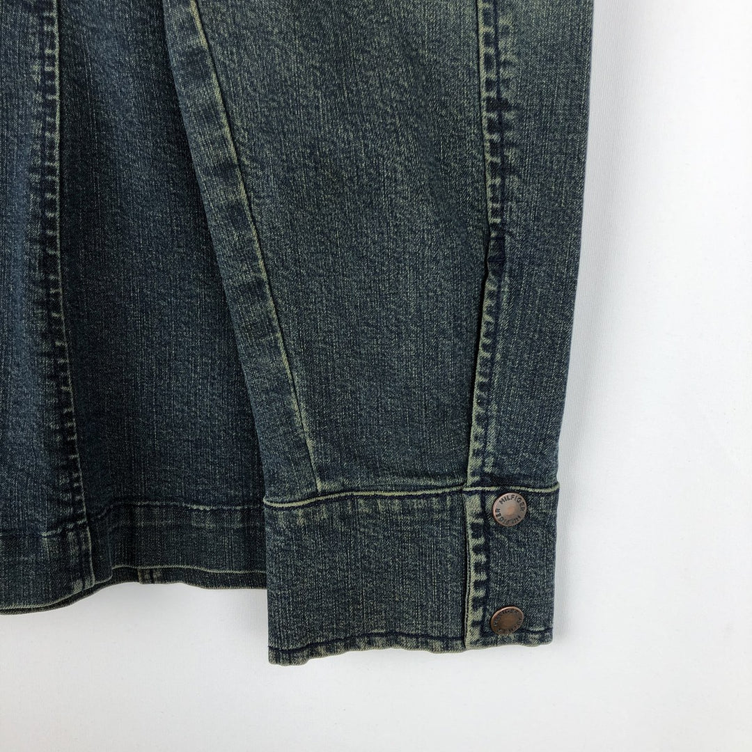2000'S Tommy Hilfiger denim tailored jacket, women's size M (approx.) cotton blue type Vintage Second Hand