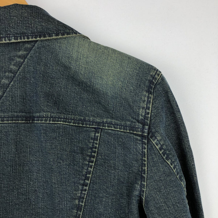 2000'S Tommy Hilfiger denim tailored jacket, women's size M (approx.) cotton blue type Vintage Second Hand