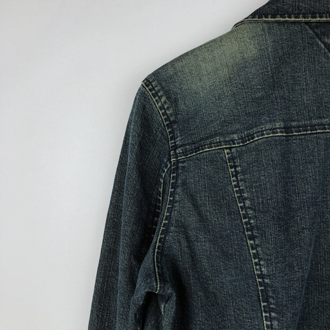 2000'S Tommy Hilfiger denim tailored jacket, women's size M (approx.) cotton blue type Vintage Second Hand