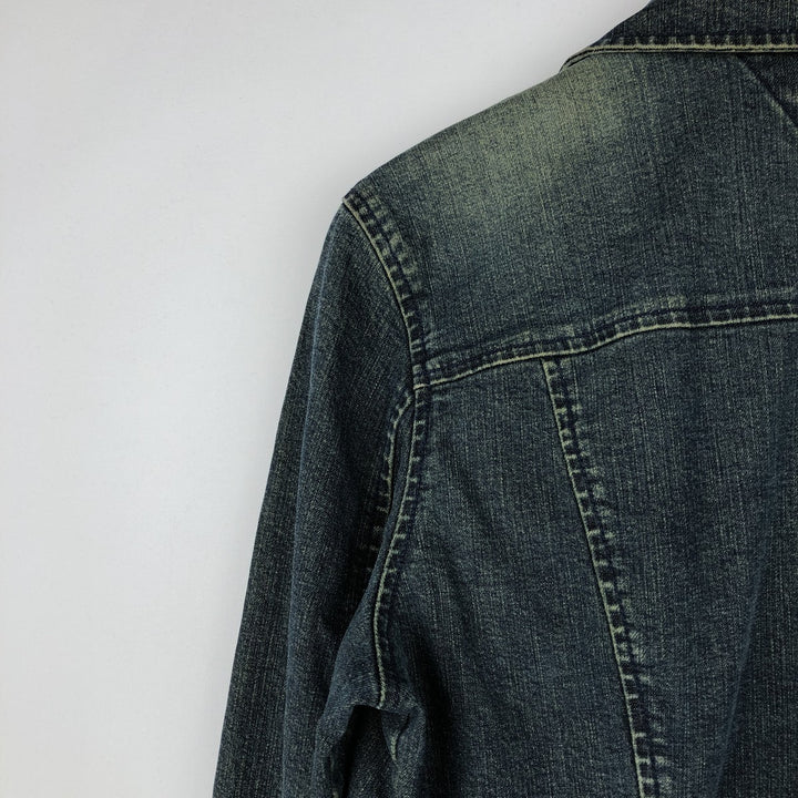 2000'S Tommy Hilfiger denim tailored jacket, women's size M (approx.) cotton blue type Vintage Second Hand