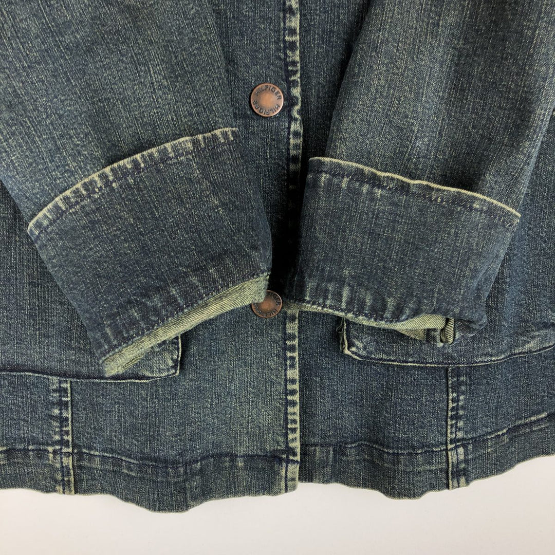 2000'S Tommy Hilfiger denim tailored jacket, women's size M (approx.) cotton blue type Vintage Second Hand