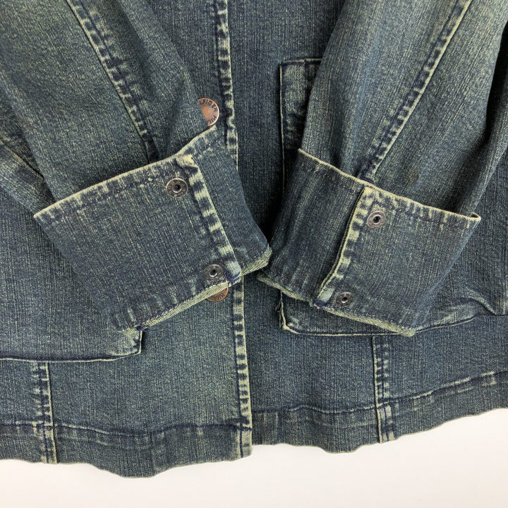 2000'S Tommy Hilfiger denim tailored jacket, women's size M (approx.) cotton blue type Vintage Second Hand