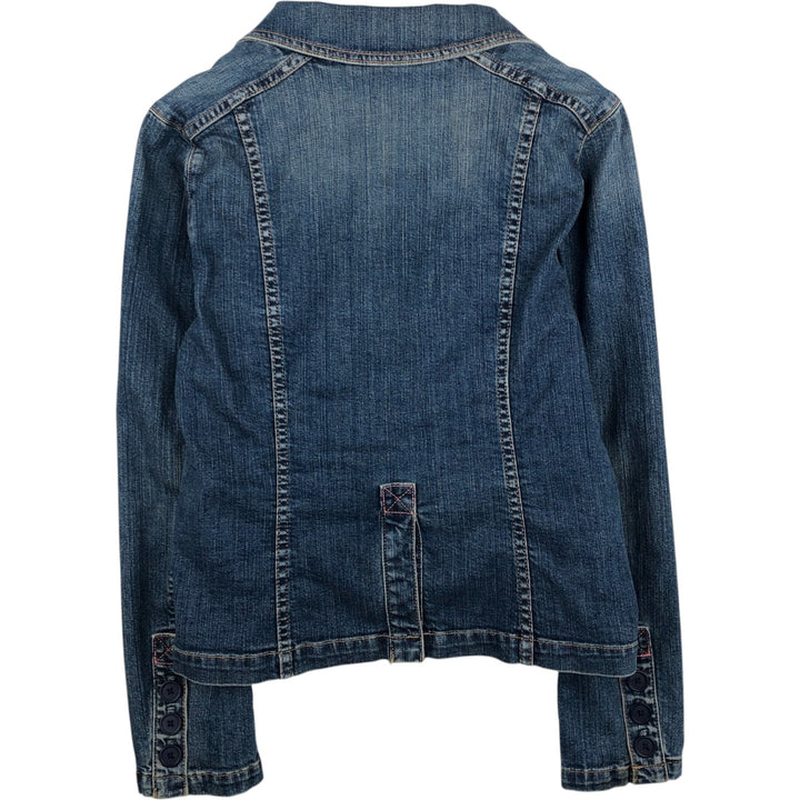 2000'S GAP denim tailored jacket, women's size M (approx.) cotton blue type Vintage Second Hand
