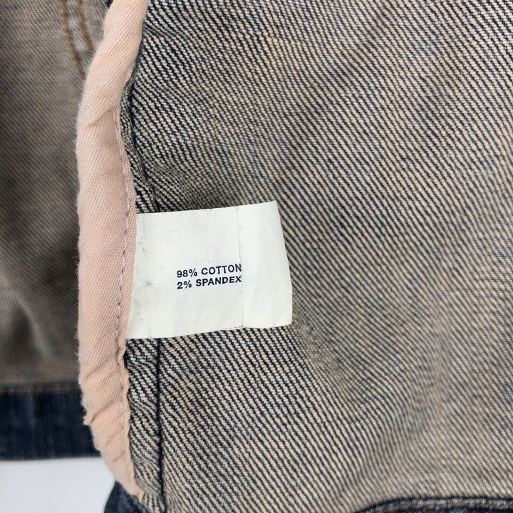 2000'S GAP denim tailored jacket, women's size M (approx.) cotton blue type Vintage Second Hand