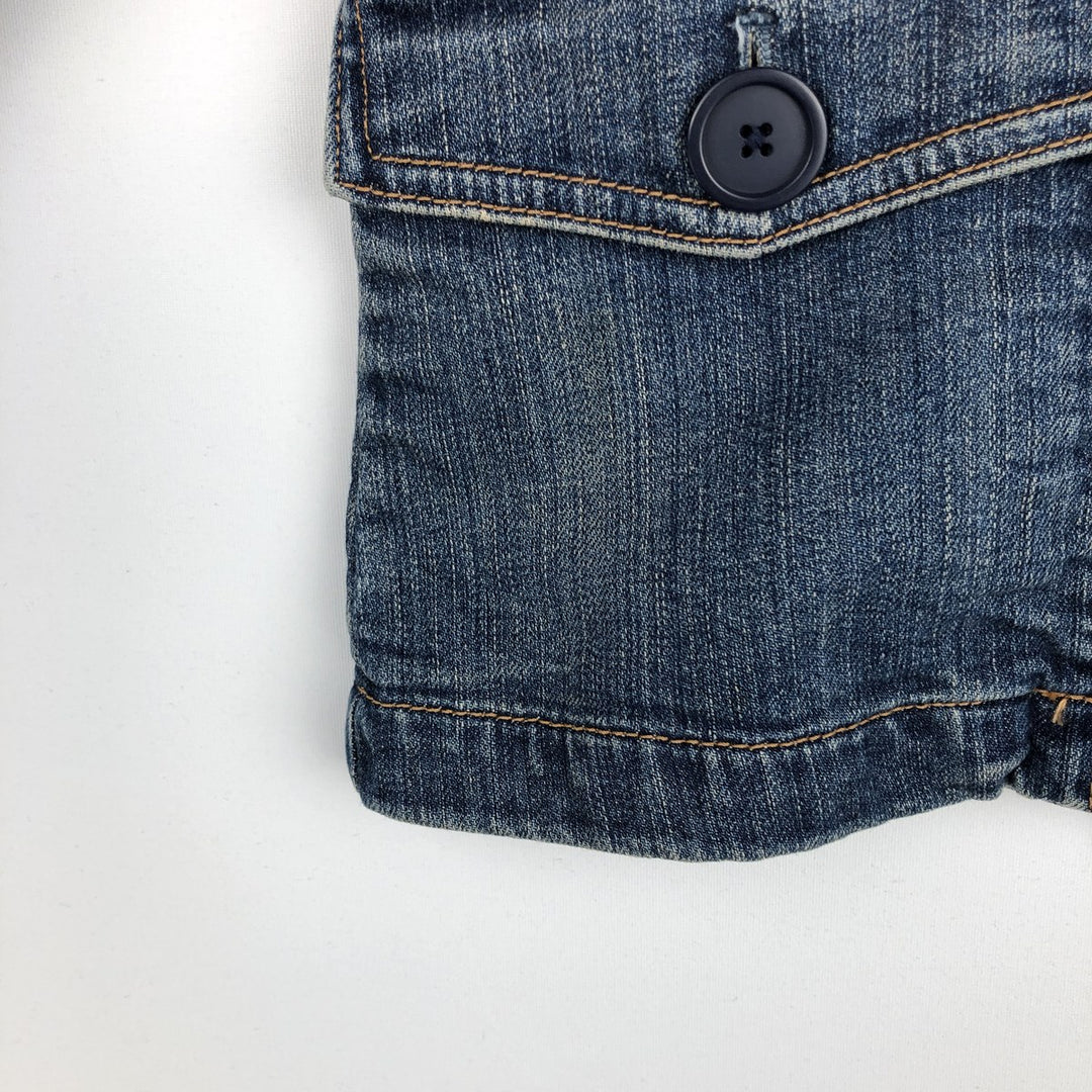 2000'S GAP denim tailored jacket, women's size M (approx.) cotton blue type Vintage Second Hand