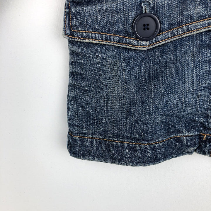 2000'S GAP denim tailored jacket, women's size M (approx.) cotton blue type Vintage Second Hand