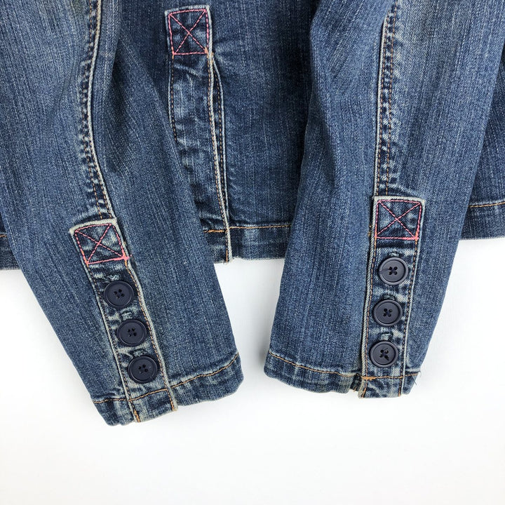 2000'S GAP denim tailored jacket, women's size M (approx.) cotton blue type Vintage Second Hand