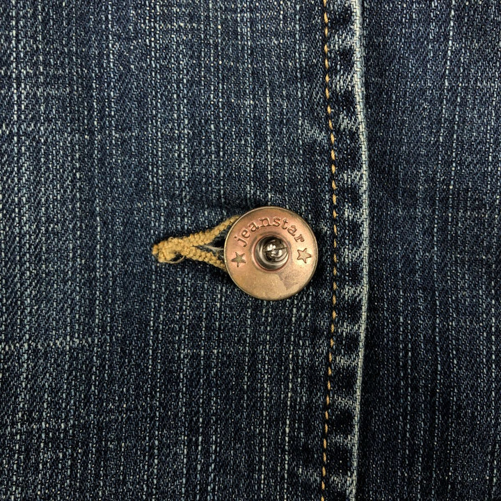 Jeanstar denim tailored jacket, women's size L (approx.) cotton blue type Vintage Second Hand