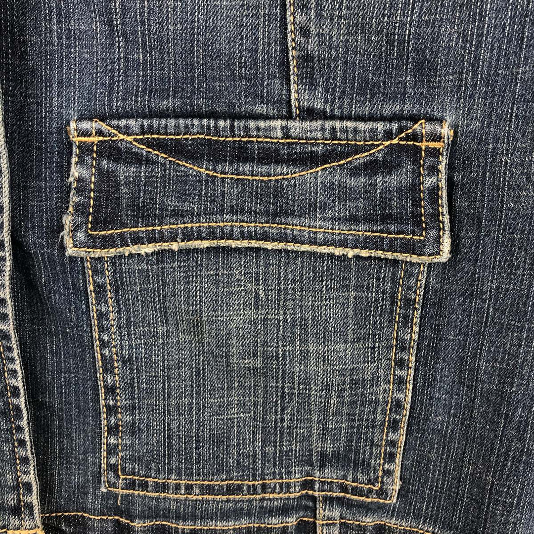 Jeanstar denim tailored jacket, women's size L (approx.) cotton blue type Vintage Second Hand