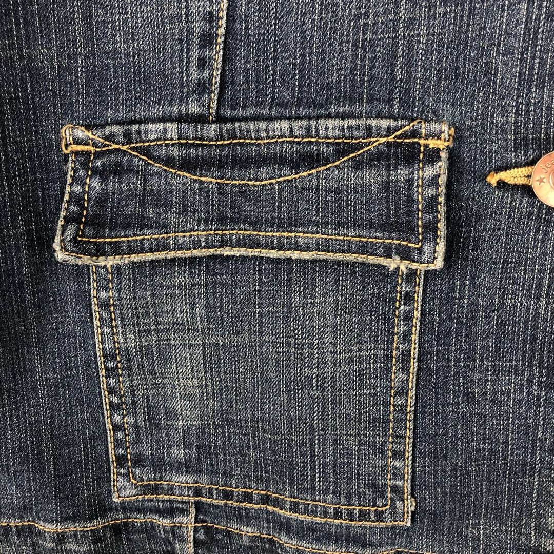 Jeanstar denim tailored jacket, women's size L (approx.) cotton blue type Vintage Second Hand