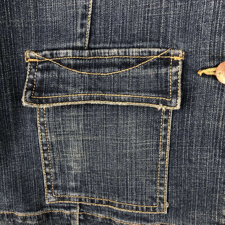 Jeanstar denim tailored jacket, women's size L (approx.) cotton blue type Vintage Second Hand