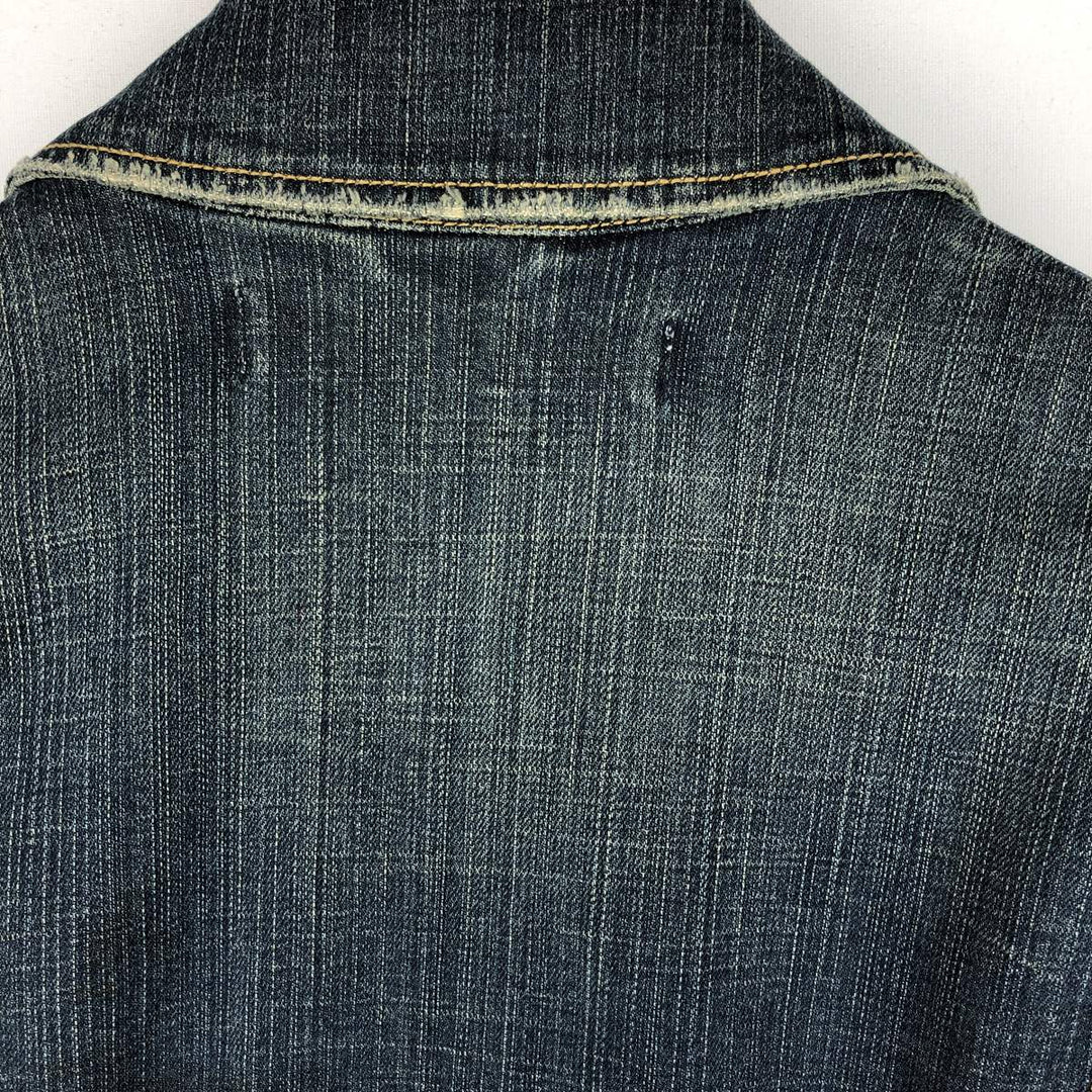 Jeanstar denim tailored jacket, women's size L (approx.) cotton blue type Vintage Second Hand