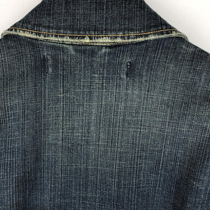 Jeanstar denim tailored jacket, women's size L (approx.) cotton blue type Vintage Second Hand
