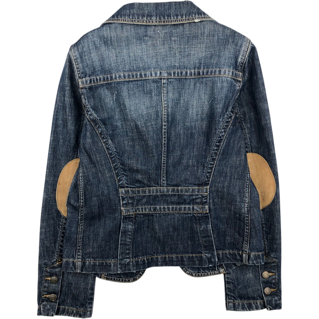 Massimo Dutti denim tailored jacket, women's size S (approx.) cotton blue type Vintage Second Hand