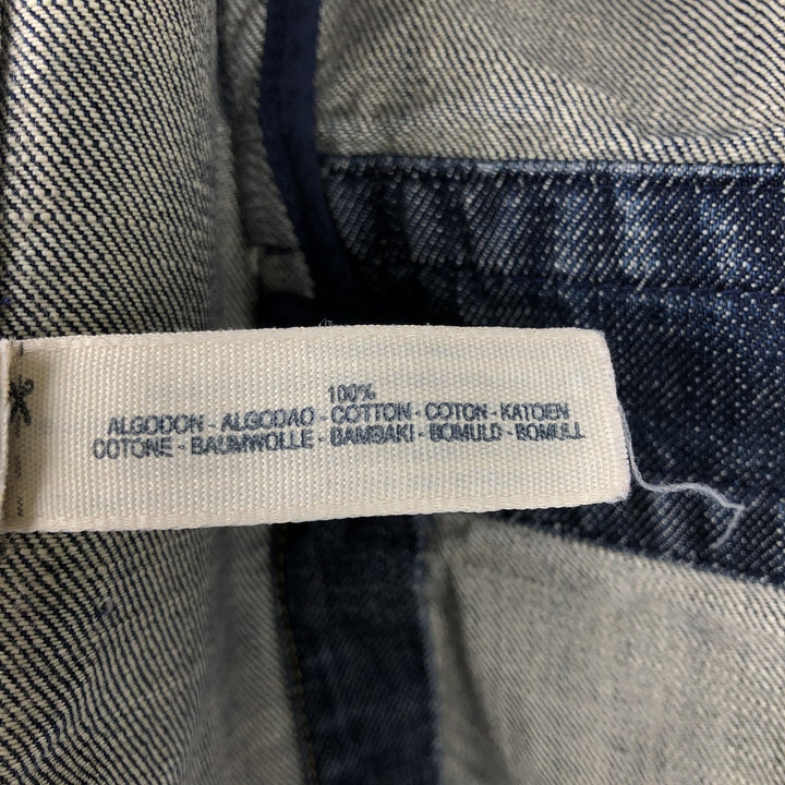 Massimo Dutti denim tailored jacket, women's size S (approx.) cotton blue type Vintage Second Hand